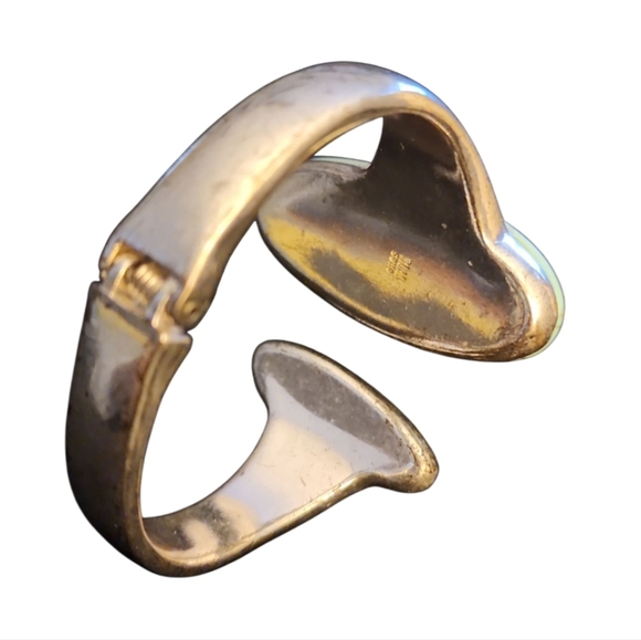 ROBERT LEE MORRIS Soho Silver Hinged Cuff Bracelet Turquoise Color Stone Boho - Picture 5 of 8